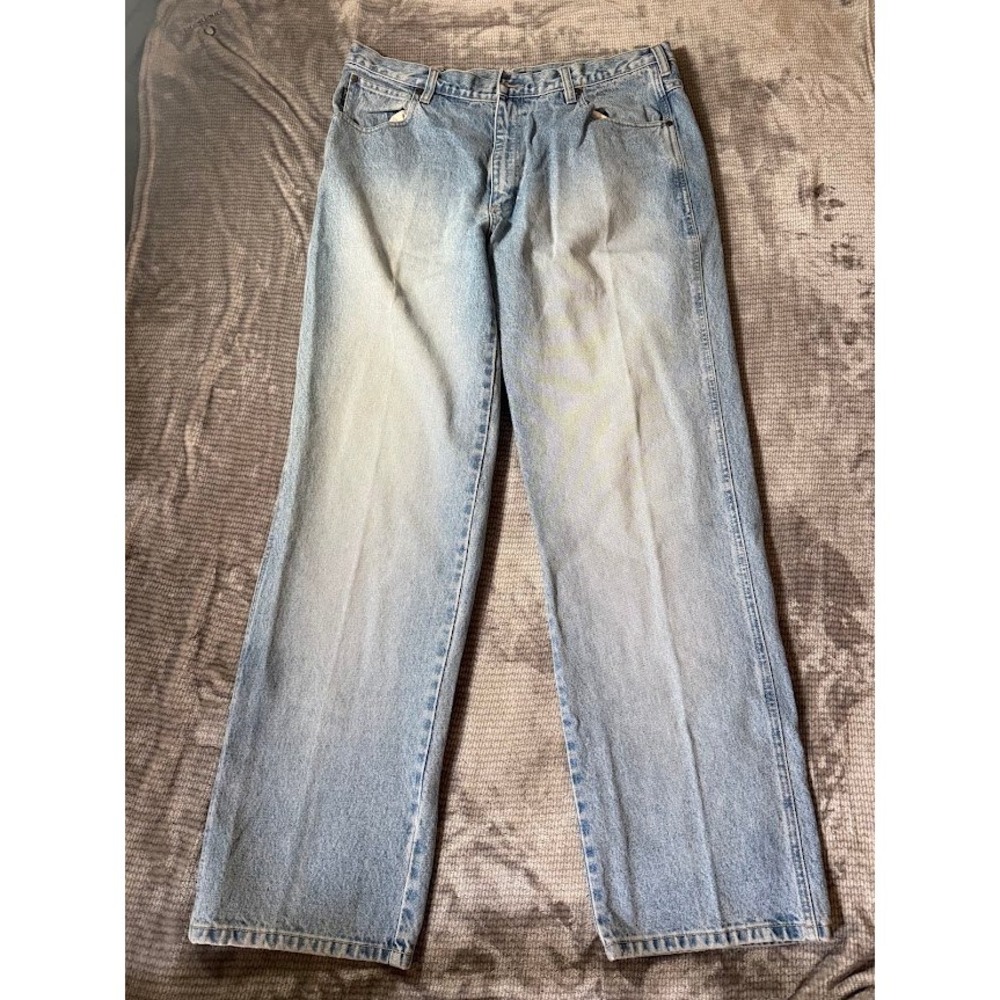 Sean John Vintage Baggy Jeans Light Wash Wide Leg Denim Men 38X33 Y2K Streetwear